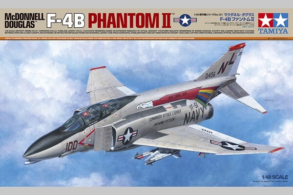 Tamiya - F-4b Phantom Ii Modelfly Byggesæt - 1:48 - 61121