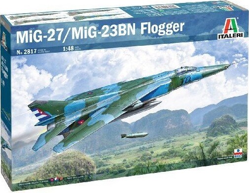 Se Italeri - Mig-27 Flogger Jagerfly Byggesæt - 1:48 - 2817 hos Gucca.dk