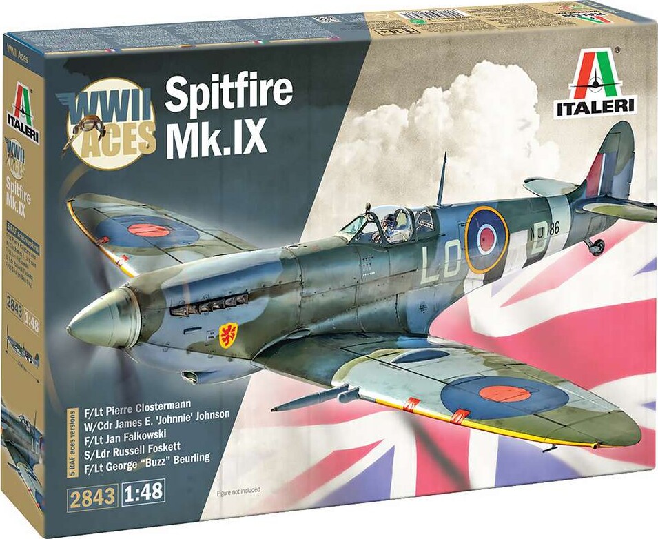 Italeri 2843 - Spitfire Mk. Ix Wwii Aces Model Fly Byggesæt - 1:48