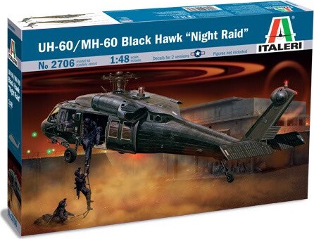 Italeri - Uh-60/mh-60 Black Hawk Night Raid - 1:48 - 2706