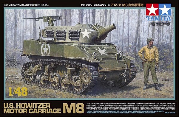 Tamiya - M8 Howitzer Motor Carriage Byggesæt - 1:48 - 32604