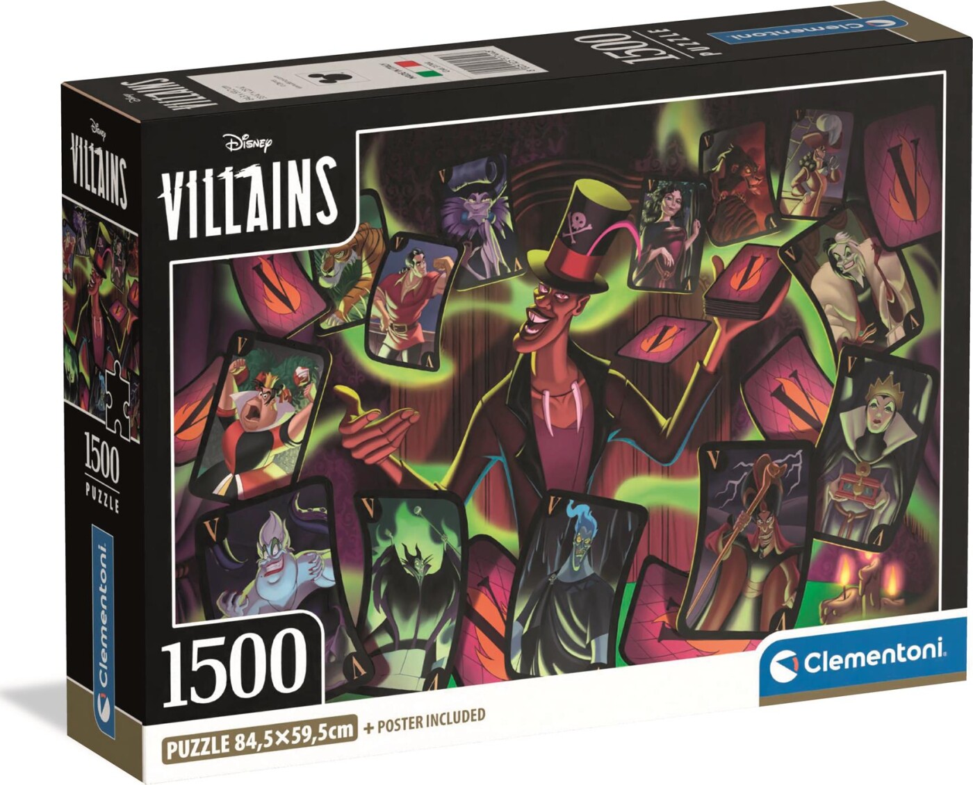 Disney Puslespil - Villains - High Quality - 1500 Brikker - Clementoni
