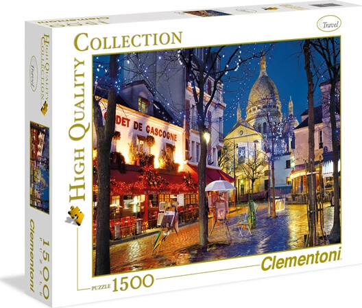 Clementoni Puslespil - Paris Montmartre - High Quality - 1500 Brikker