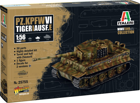 Italeri - Pz. Kpfw. Vi Tiger I Ausf. E Model Byggesæt - 1:56 - 25755