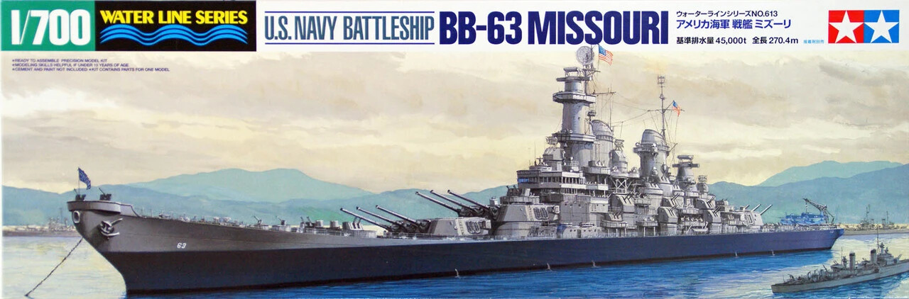 Tamiya - Missouri Bb-63 U.s. Navy Battleship Byggesæt - 1:700 - 31613