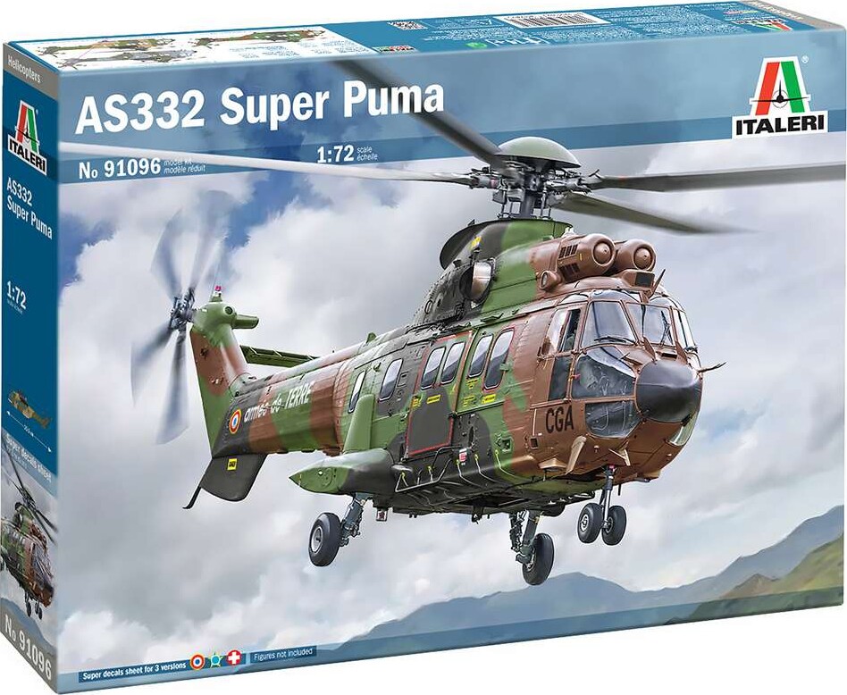 Italeri 91096 - As332 Super Puma Helikopter Byggesæt - 1:72