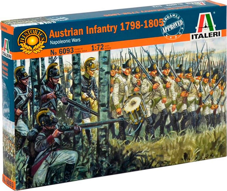 Italeri 6093 - Austrian Infantry 1798-1805 Male Og Byggesæt - 1:72
