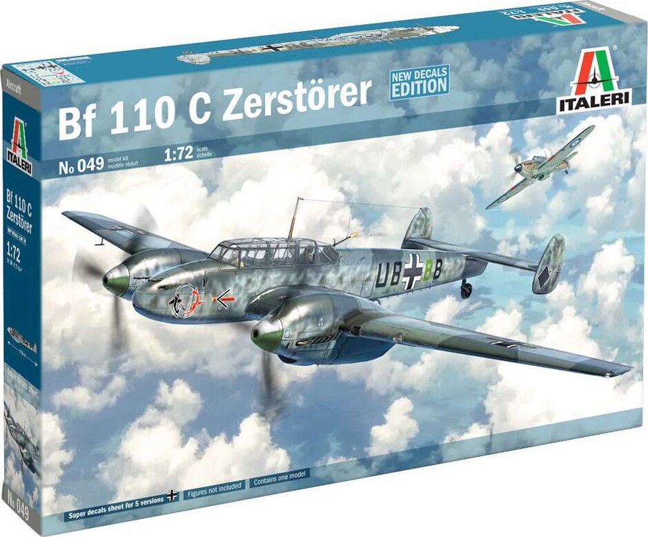 Italeri - Bf-110c Zerstörer Fly Byggesæt - 1:72 - 0049s