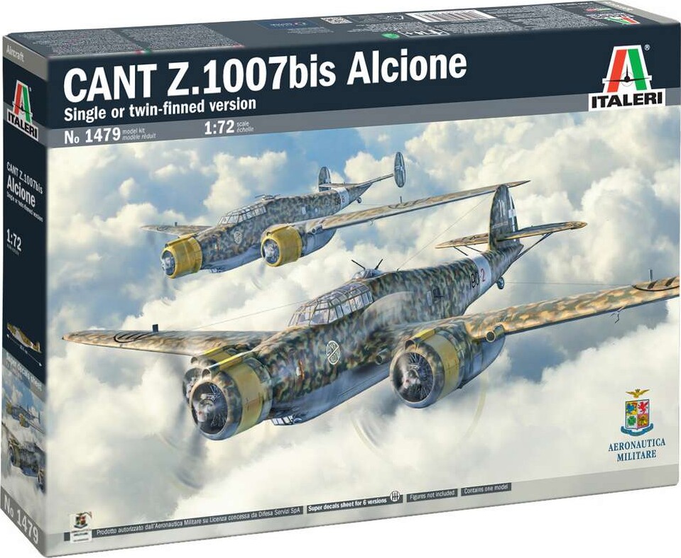Italeri 1479 - Cant Z.1007bis Alcione Model Fly Byggesæt - 1:72