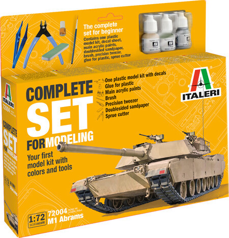 Se Italeri - M-1 Abrams Complete Model Set - 1:72 - 72004 hos Gucca.dk