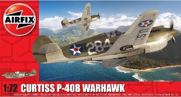 Airfix - Curtiss P-40b Warhawk Fly Byggesæt - 1:72 - A01003b