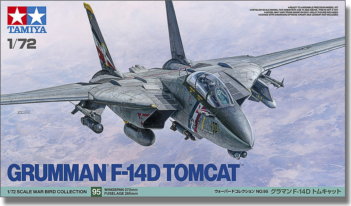 Tamiya 60795 - Grumman F-14d Tomcat Model Byggesæt - 1:72