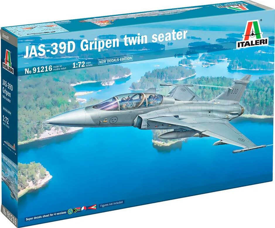 Italeri - Jas-39 Gripen Twin Seater Model Byggesæt - 1:72 - 91216