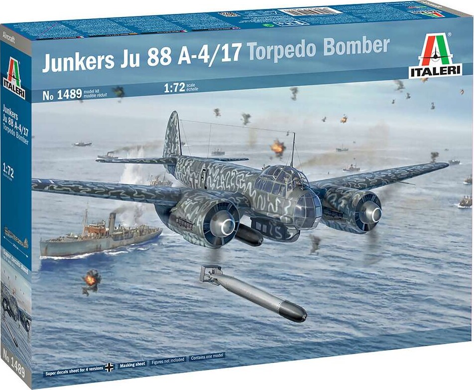 Italeri 1489s - Junkers Ju 88 A-17 Torpedo Bomber Fly - 1:72