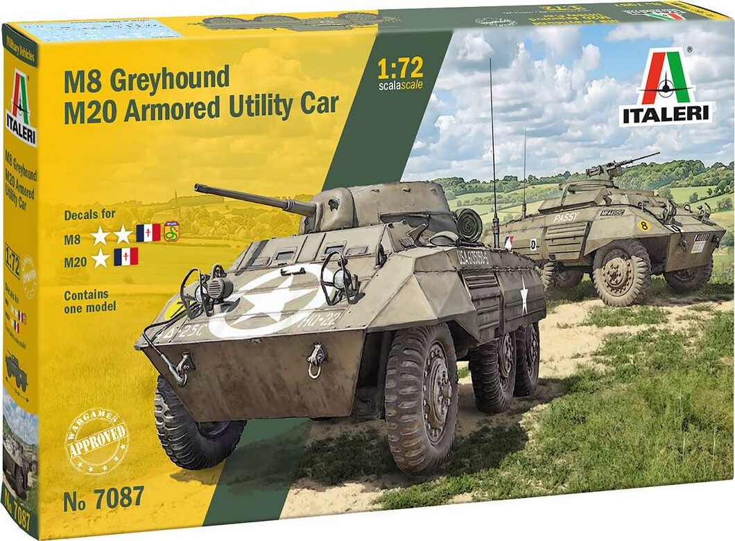 Italeri - M8 Greyhound M20 Armored Utility Car - 1:72 - 7087