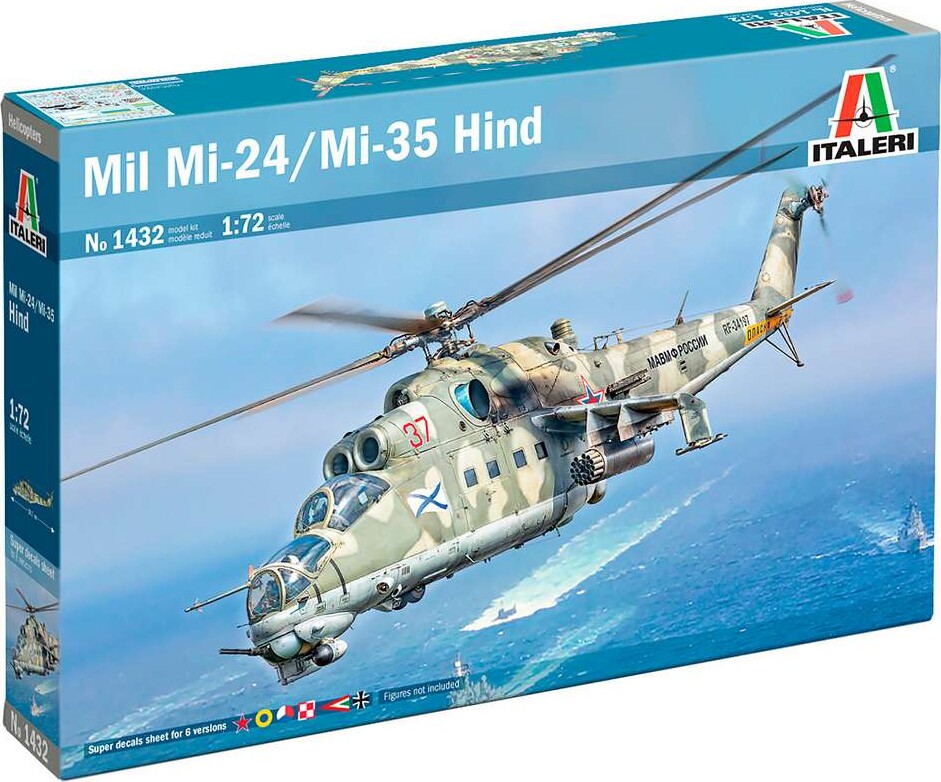 Italeri - Mil Mi-24 / Mil Mi-35 Hind Model Byggesæt - 1:72 - 1432