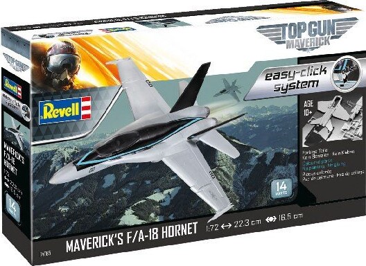 Revell - Top Gun - Hornet Fly Byggesæt - 1:72 - Easy Click - 64695