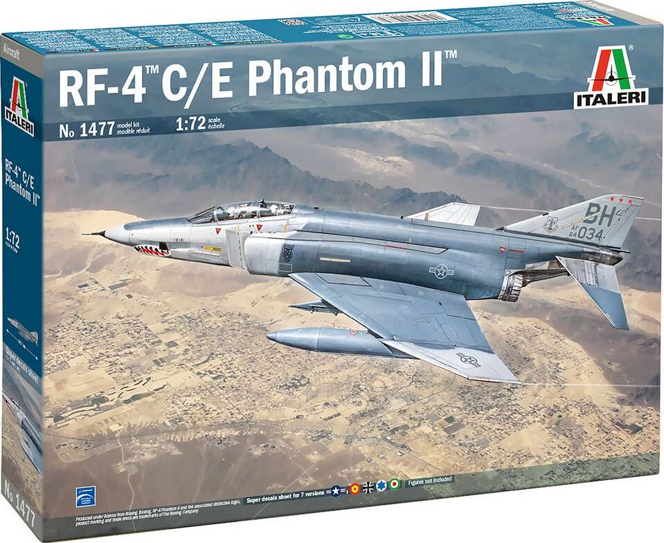 Italeri - Rf-4 C/e Phantom Ii Model Fly Byggesæt - 1:72 - 1477