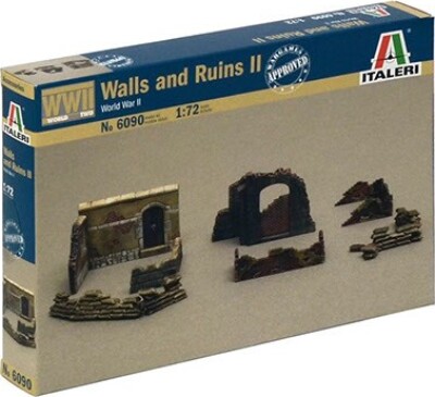 Italeri 6090 - Walls And Ruins Ii Byggesæt - Wwii - 1:72