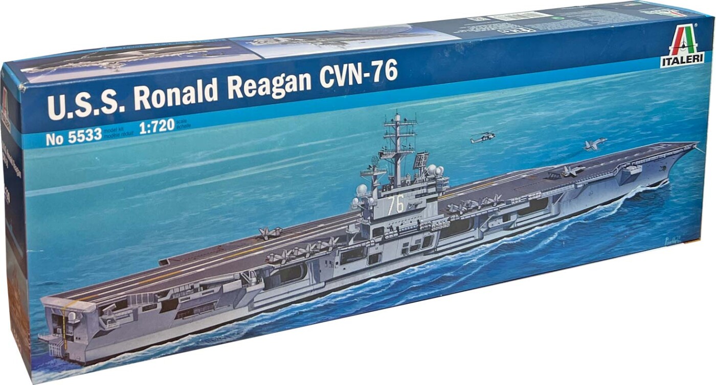 Italeri 5533, Monteringssæt, 1:720, U.S.S. RONALD REAGAN, Flerfarvet, USA, Skibsmodel