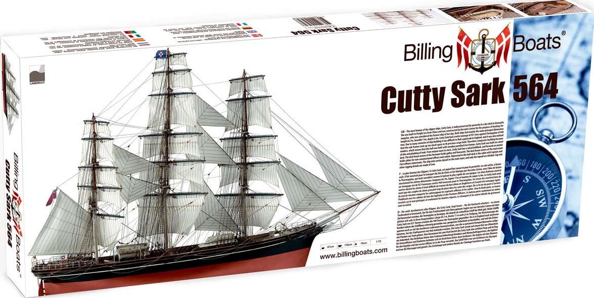 Billing Boats - Cutty Sark 564 Model Skib Byggesæt - 1:75 - Bb564