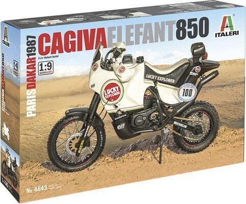 Italeri - Cagiva Elefant Motorcykel Byggesæt - Paris Dakar 1987 - 1:9 - 4643