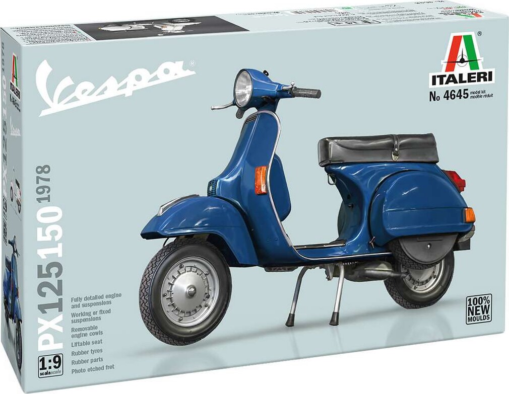 Italeri - Vespa Px 125/150 1978 Model Byggesæt - 1:9 - 4645