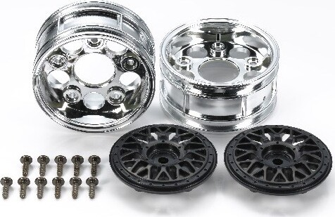 2-piece Mesh Wheels (2pcs., Black) - 54794 - Tamiya