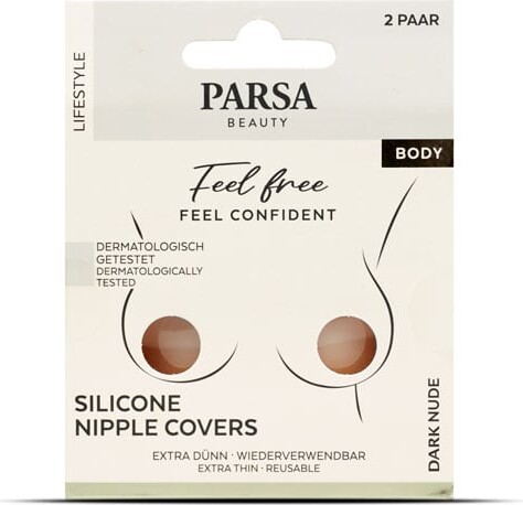 Billede af Nipple Covers - Silicone - Dark Nude - 2 Par - Parsa Beauty