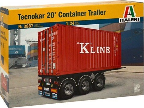 Italeri - Tecnokar 20' Container Trailer Byggesæt - 1:24 - 3887
