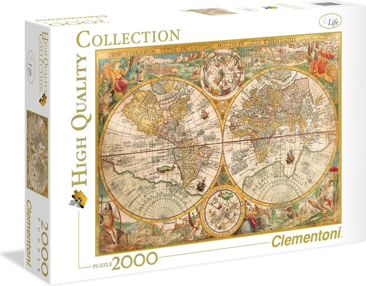 Clementoni Puslespil - Ancient Map - High Quality - 2000 Brikker