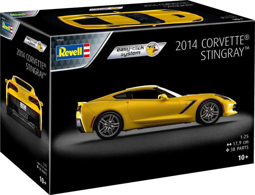 Revell - 2014 Corvette Stingray Bil Byggesæt - Easy Click - 1:25 - 07825