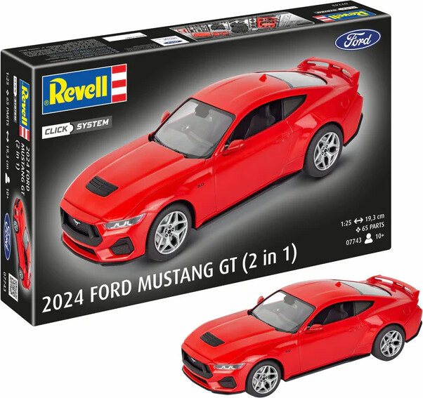 Revell 07743 - 2024 Ford Mustang Gt Model - Click System - 1:25