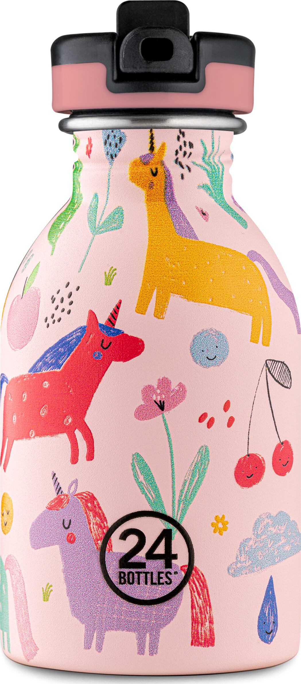 24 Bottles - Kids Collection - Drikkedunk Med Sportslåg 250 Ml Magic Friends