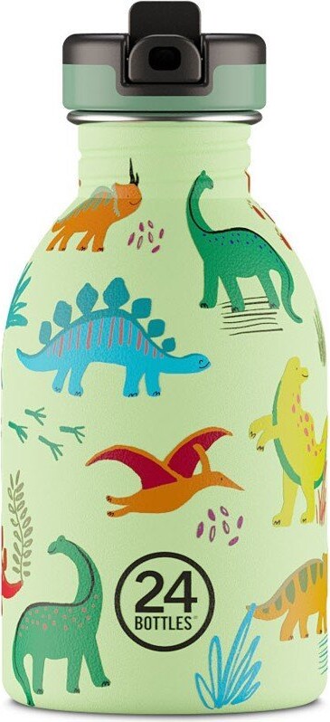 24 Bottles - Kids Collection - Urban Bottle 250 Ml W. Sports Lid - Jurassic Friends (24b936)