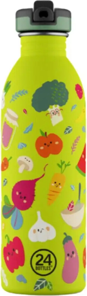 24bottles - Urban Bottle - Veggie Friends - Lime - 500 Ml