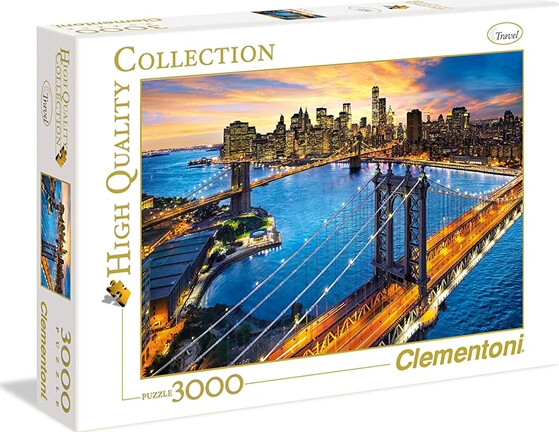 Clementoni Puslespil - New York - High Quality - 3000 Brikker