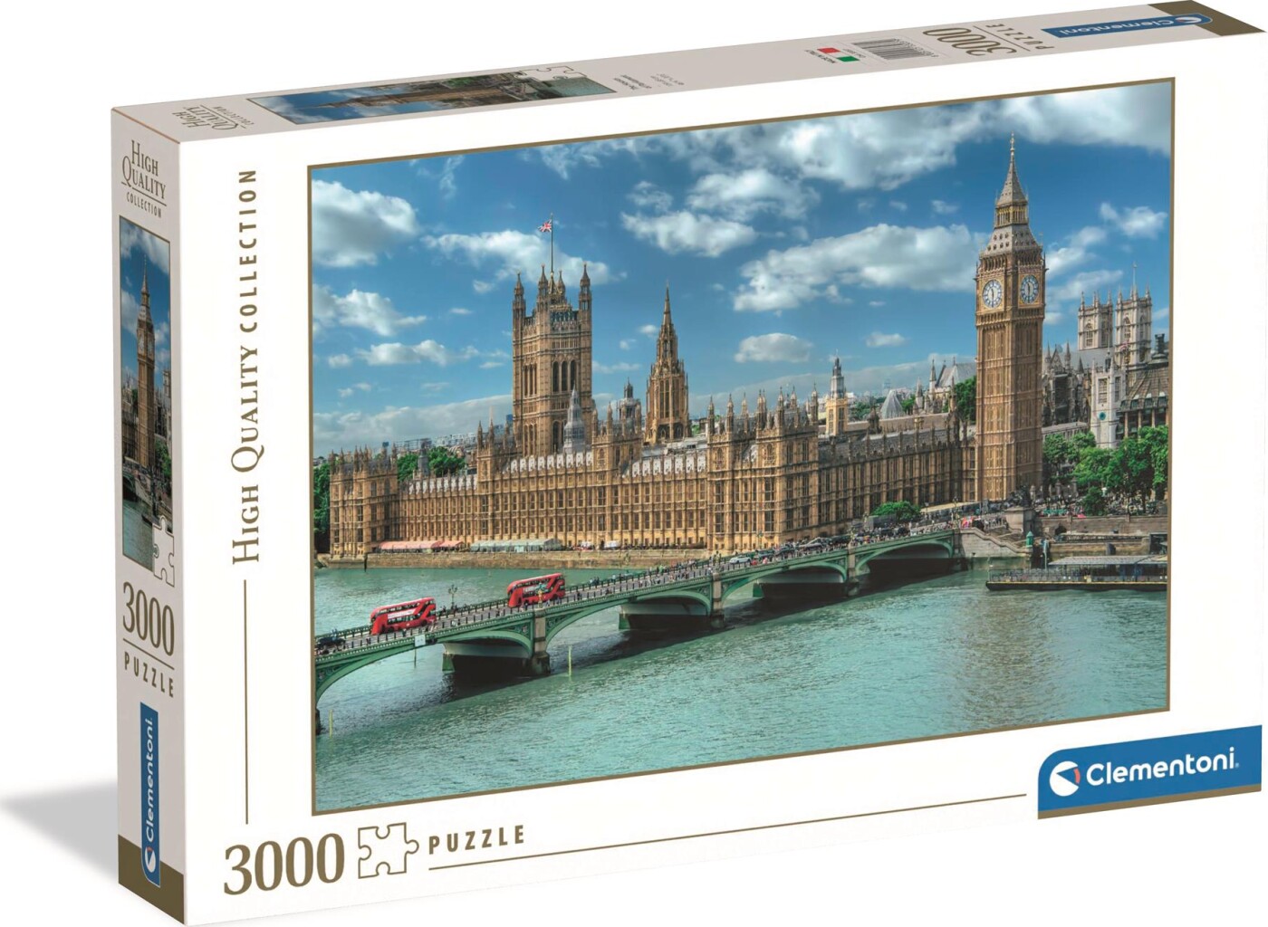 Clementoni Puslespil - The Houses Of Parliament - High Quality - 3000 Brikker - 20 Brikker