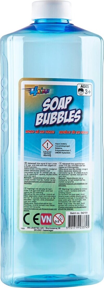 4 - Kids - Sæbeboblevand Refill 1 Ltr