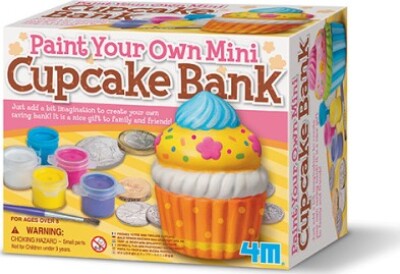 4 M - Modeler Mal Og Dekorer Din Egen Cupcake Sparebøsse