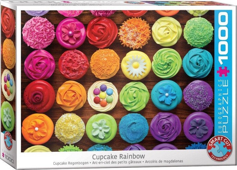 Eurographics Puslespil - 1000 Brikker - Cupcakes Regnbue