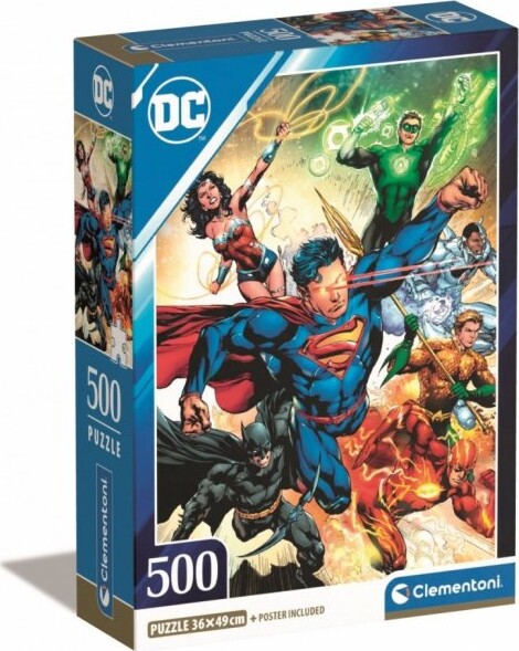 Clementoni Puslespil - Justice League - Dc Comics - 500 Brikker