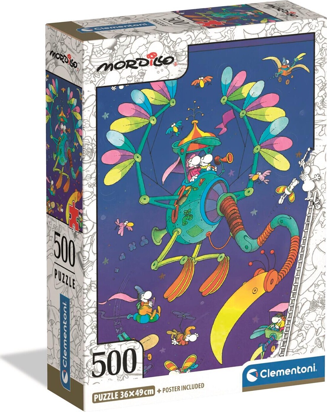 Clementoni Puslespil - Mordillo The Journey - High Qualitty - 500 Brikker