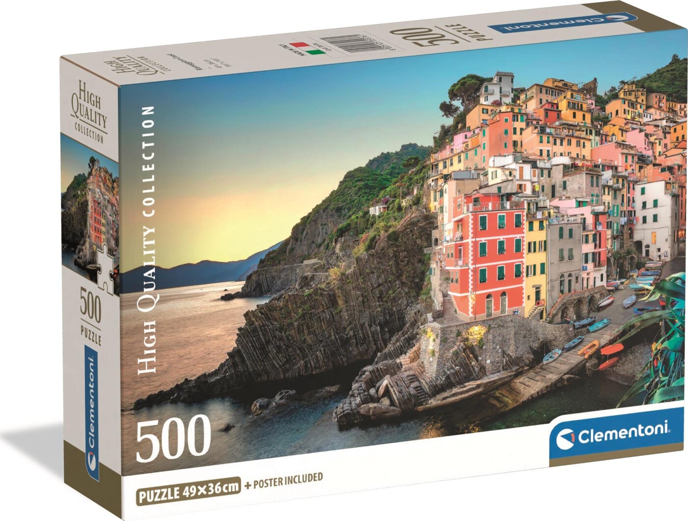 Clementoni Puslespil - Riomaggiore Coast - High Quality - 500 Brikker
