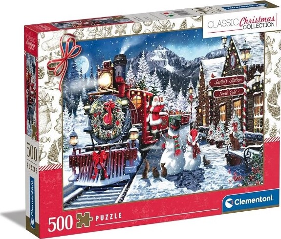Clementoni Puslespil - Christmas Collection - Tog - 500 Brikker