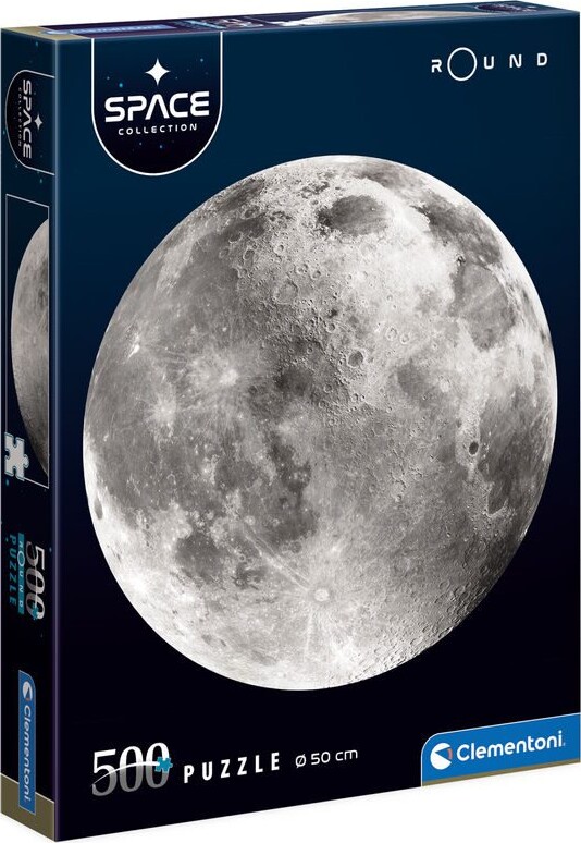 Billede af Clementoni Puslespil - Månen - Rundt - Space - 500 Brikker
