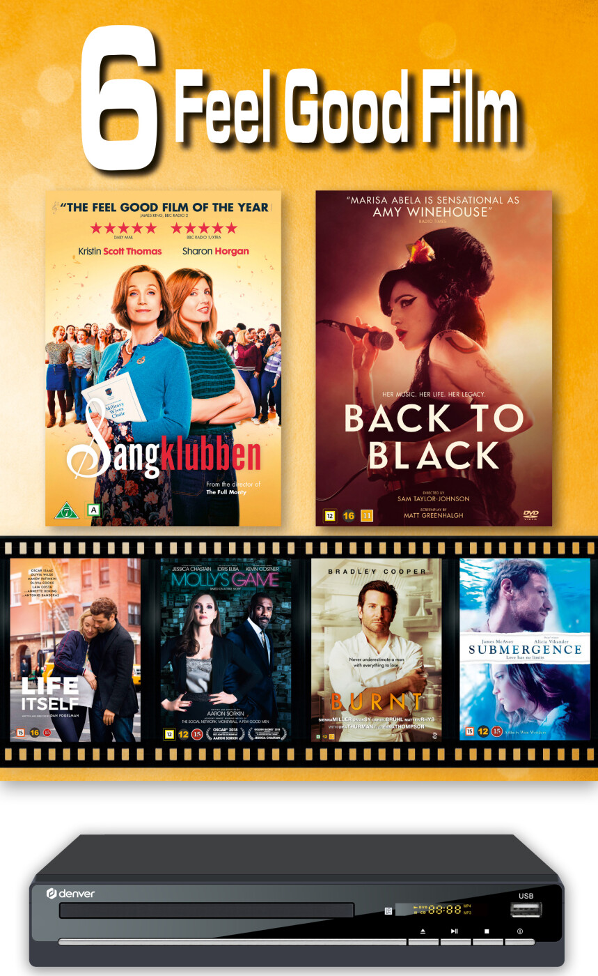 Denver Dvd Afspiller Med 6 Feel Good Film - DVD - Film
