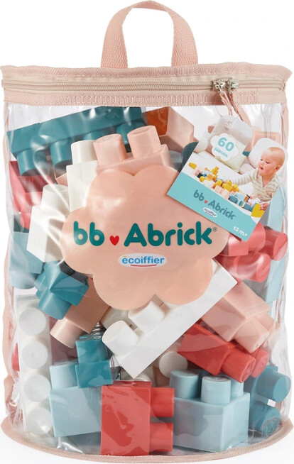 Ecoiffier Abrick - 60 Plastklodser Til Børn - I Pink Pose