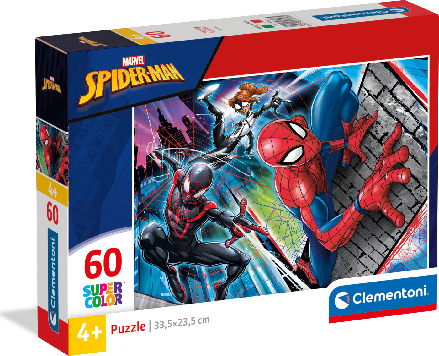 Spiderman Puslespil - Super Color - Clementoni - 60 Brikker