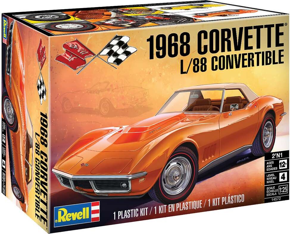 Revell - 1968 Corvette L-88 Convertible Byggesæt - 1:25 - 14572